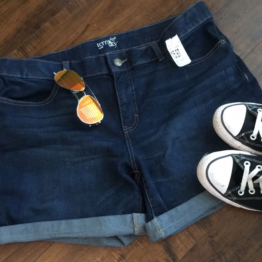 Above Knee Denim Shorts